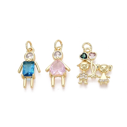 Латунные микро проложить кубического циркония подвески, очарование влюбленных, реальный 16 k позолоченный