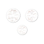 Plastic Cookie Fondant Stamper Set, Biscuit Cookie Stamp Impress, Round with Flower Pattern