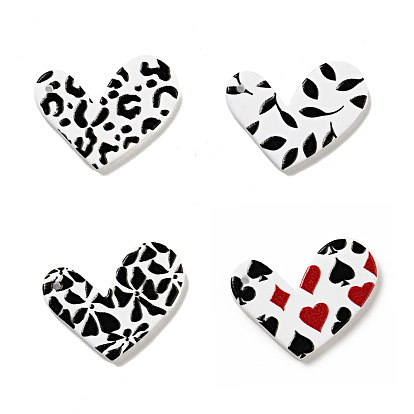 Печатные акриловые подвески, сердце