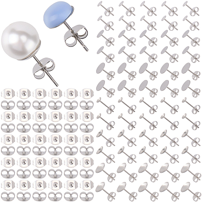 304 Выводы серьги из нержавеющей стали шпилька, с 304 гайками из нержавеющей стали, плоско-круглые