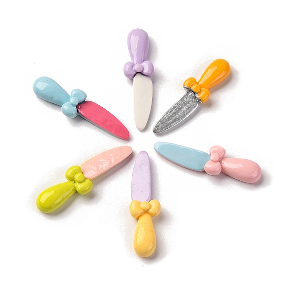 Кабошоны из смолы, нож