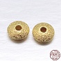 Real 18K Gold Plated Saucer 925 Sterling Silver Stradust Spacer Beads