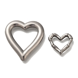 304 Stainless Steel Linking Rings, Heart