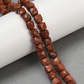 Синтетические голдстоуновские бисер пряди, граненые, кубические