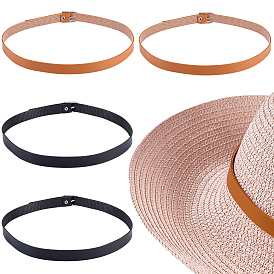 10шт. 2 стили ремешка для шляпы из искусственной кожи, с пряжкой сплава, для ковбойской шляпы, шляпа-федора с загнутыми полями, украшение соломенной шляпы