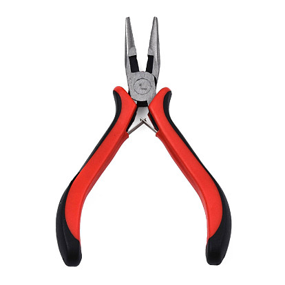 45# Carbon Steel Jewelry Tool Sets: Round Nose Plier, Diagonal Cutting Plier and Long Nose Plier, with Plastic Covers, 185x170x20mm, 3pcs/set