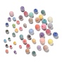Флокированные непрозрачные акриловые бусины, круглые