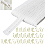 Polyester Ribbon, for Curtain Accessories, with 200Pcs Galvanized Iron Curtain Hook