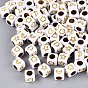 Opaque Acrylic Beads, Moon & Star & Heart & Flower Craft Cube Beads