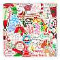 Christmas Waterproof PVC Plastic Sticker Labels, Self-adhesion, for Suitcase, Skateboard, Refrigerator, Helmet, Mobile Phone Shell, Christmas Themed Pattern