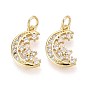 Латунные микро проложить кубического циркония подвески, Луна и звезды, с целью перехода в кольце