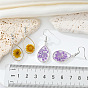 Boucles d'oreilles bohème en résine de fleurs séchées, colorées, créatives, gouttes florales éternelles pour femmes