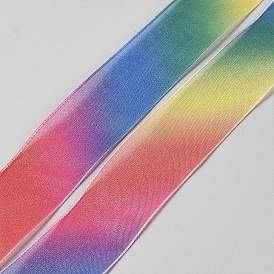 10 Yards Rainbow Color Organza Ribbon, Ribbon for Bowknot, Flower, Gift Decoration