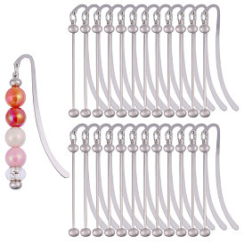 25шт. закладки-крючки из сплава, Закладка-планка с бусинами