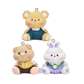 Непрозрачные подвески смолы, с платиновыми железными петлями