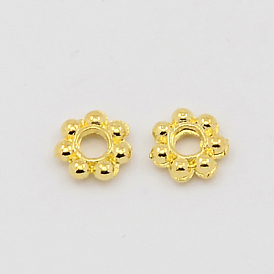 Tibetan Style Daisy Spacer Beads, Flower, 5x1.5mm, Hole: 2mm