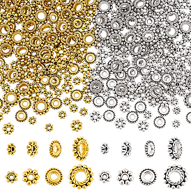 300 шт 8 стиль бусины-распорки сплава тибетского стиля, цветок