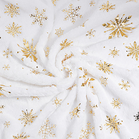 Soft Velvet Fabric with Snowflake Pattern Paillette, for DIY Pillow Cartoon Toy Making
