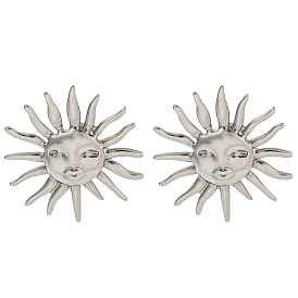 304 Stainless Steel Ear Studs, Sun