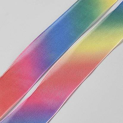 10 Yards Rainbow Color Organza Ribbon, Ribbon for Bowknot, Flower, Gift Decoration