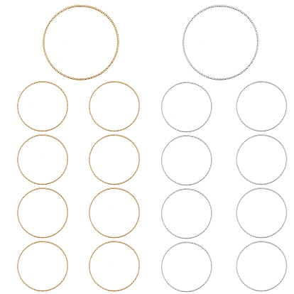 20pcs 2 connecteurs à maillons rapides en laiton de style, anneaux de liaison
