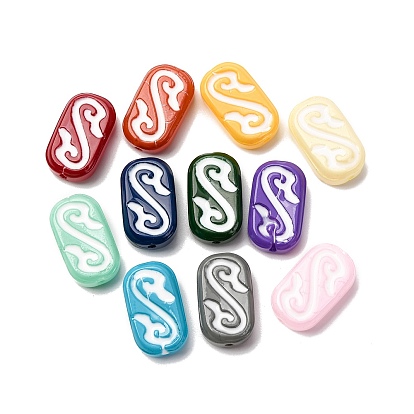 Бусины лэмпворк , овал с амулетом