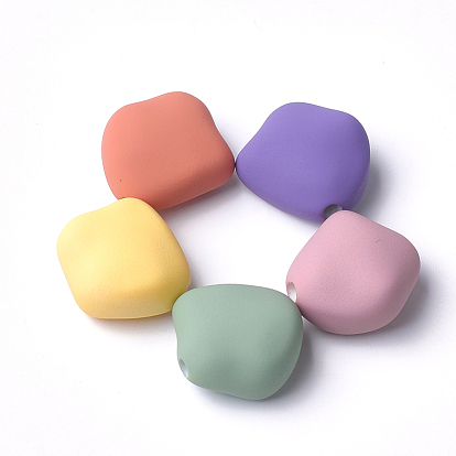 Акриловые бусины, прорезиненный