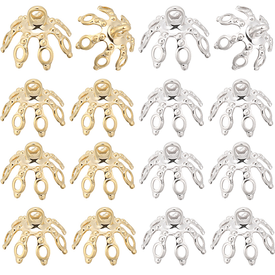 80 шт. 2 цвета, латунные бусины, подвесные дужки, для изготовления стеклянного кулона