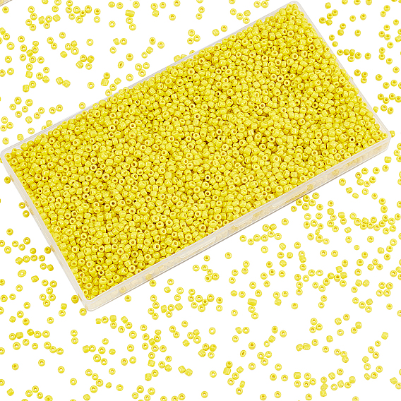 Glass Seed Beads, Opaque Colours Seed, Round