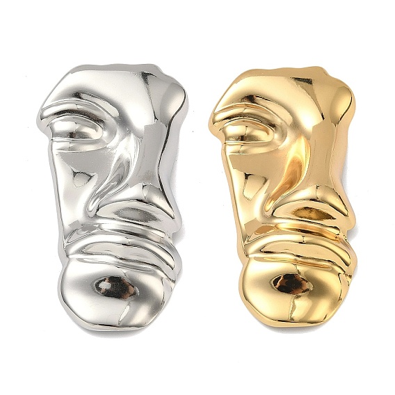 304 из нержавеющей стали большие кулоны, абстрактные прелести лица