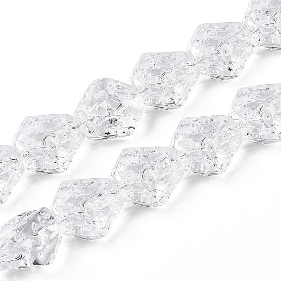 Прозрачные стеклянные бусины нити, самородки