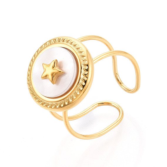 304 регулируемые открытые манжеты из нержавеющей стали для женщин, с оболочкой, плоские круглые и звезды