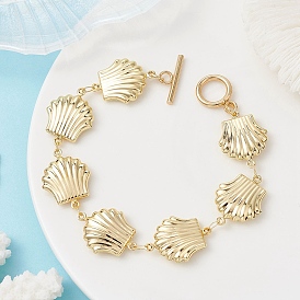 304 женские браслеты-цепочки со звеньями из нержавеющей стали, формы раковины