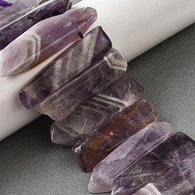 Природный аметист нитей бисера, прямоугольные, Топ пробуренной