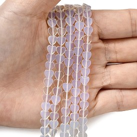 Opalite бисер пряди, сердце