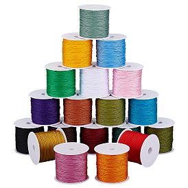 19 рулоны 19 цвета нейлоновый шнур с китайским узлом, для изготовления китайского узла своими руками, с катушкой