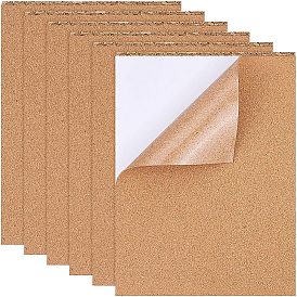 Cork Insulation Sheets, with Adhesive, Rectangle