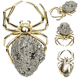 Creative Alloy Mineral Crystal Moe Shape Hedgehog Spider Ornament Home Soft Crafts
