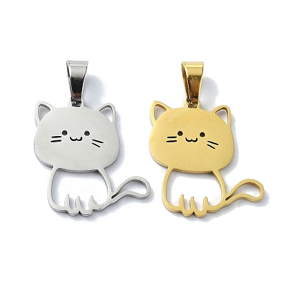 304 подвески из нержавеющей стали, лазерная резка, кошачье очарование