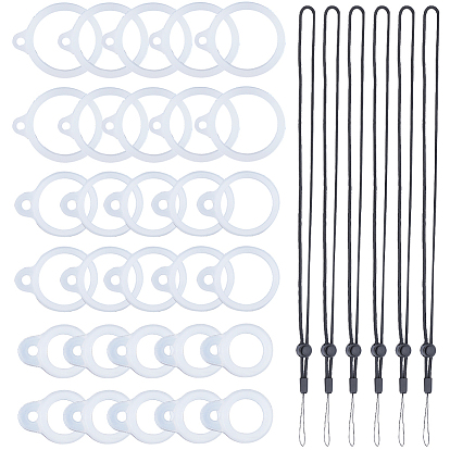 6 регулируемый ремешок на шею из полиэстера, для ручки, телефон, держатель значка, с силиконовой подвеской в стиле 3