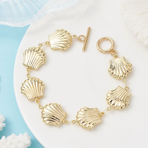 304 женские браслеты-цепочки со звеньями из нержавеющей стали, формы раковины