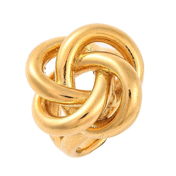 Ионное покрытие (IP) 304 женские кольца на палец с узлом из нержавеющей стали