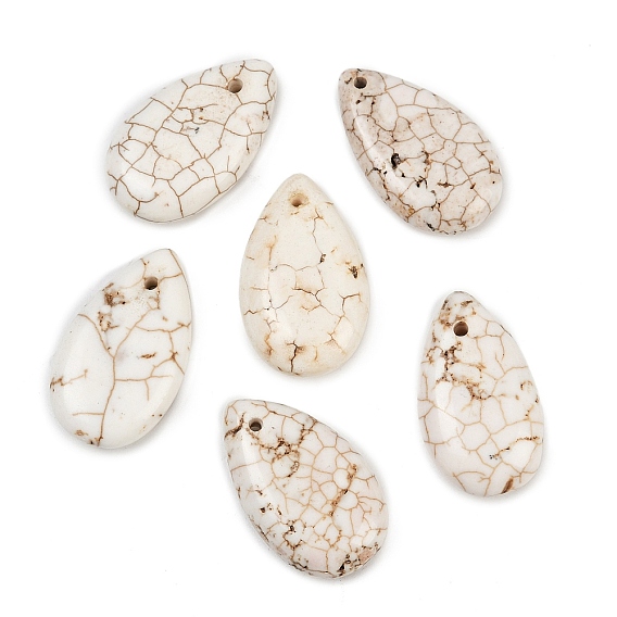 Природные подвески Говлит, слезинки