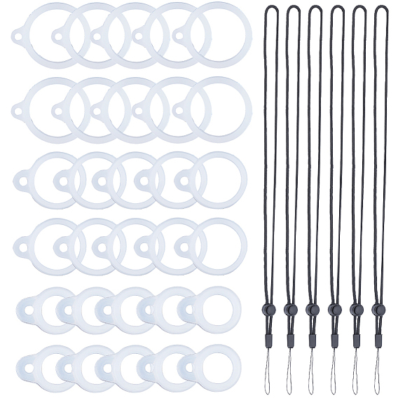 6 регулируемый ремешок на шею из полиэстера, для ручки, телефон, держатель значка, с силиконовой подвеской в стиле 3