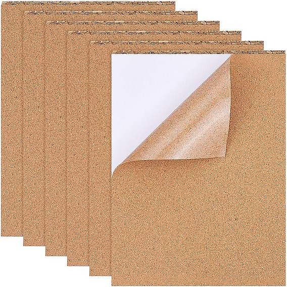 Cork Insulation Sheets, with Adhesive, Rectangle