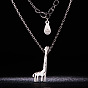 SHEGRACE Cute Design 925 Sterling Silver Giraffe Pendant Necklace, with Cable Chain, 15.7 inch