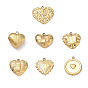 304 Stainless Steel Pendants, Heart Charms, Ion Plating(IP)