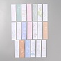 20Pcs 20 Style Paper Bookmarks, Rectangle with Flower Pattern