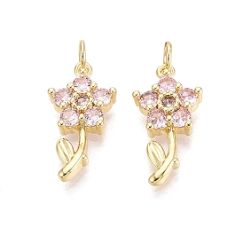 Латунный кулон с микропаве из циркония, 