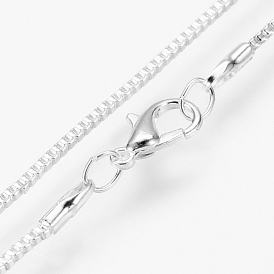 Brass Box Chain Necklace Making, with Brass Spring Ring Clasps